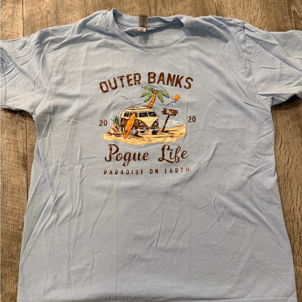 Gildan Light Blue Outer Banks Tee